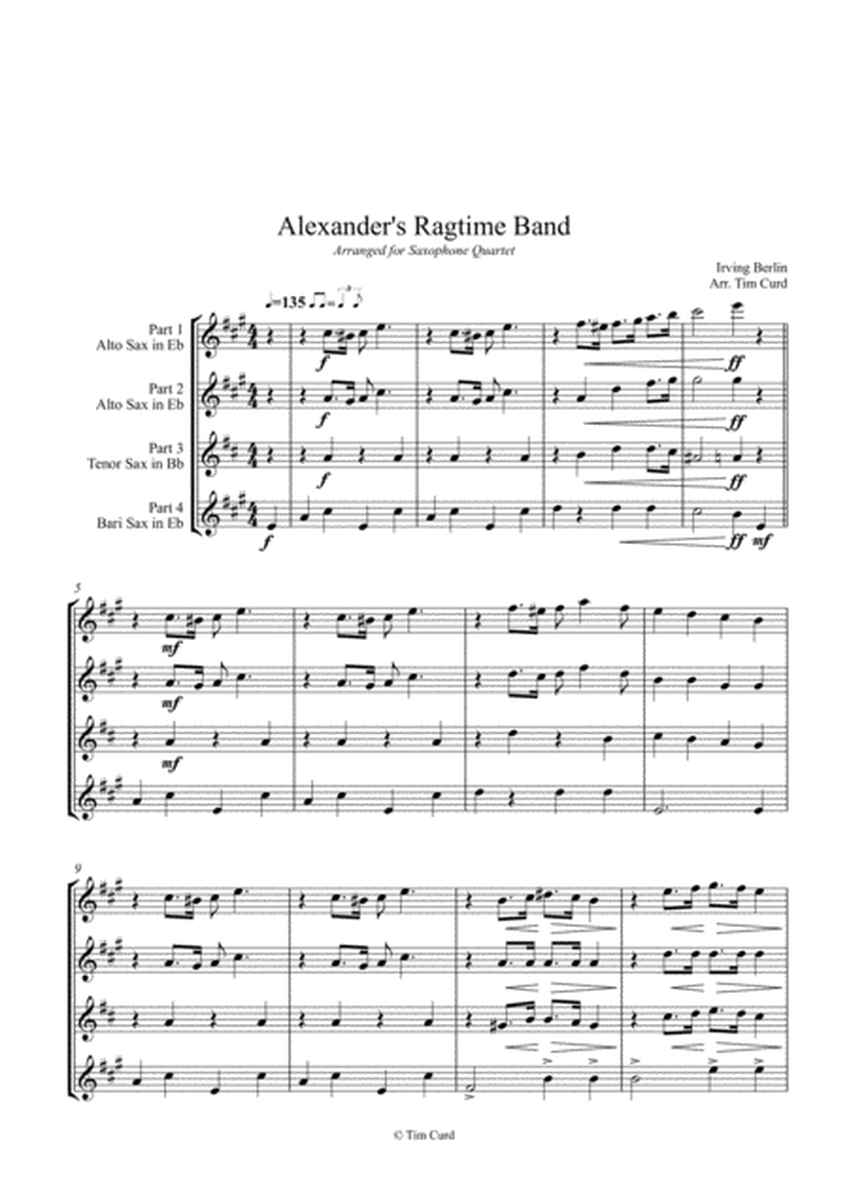 Alexander's Ragtime Band for Saxophone Quartet image number null