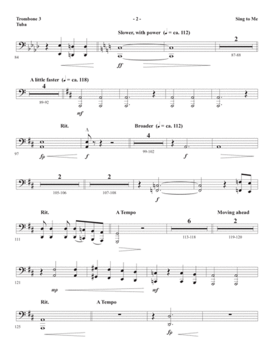 Sing to Me - Trombone 3/Tuba