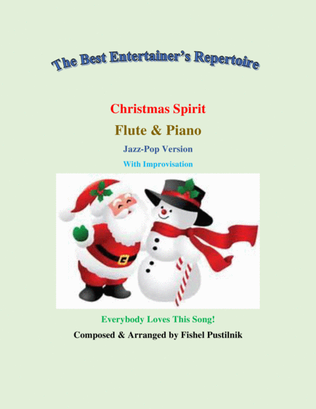 Book cover for "Christmas Spirit" for Flute and Piano (with Improvisation)-Video