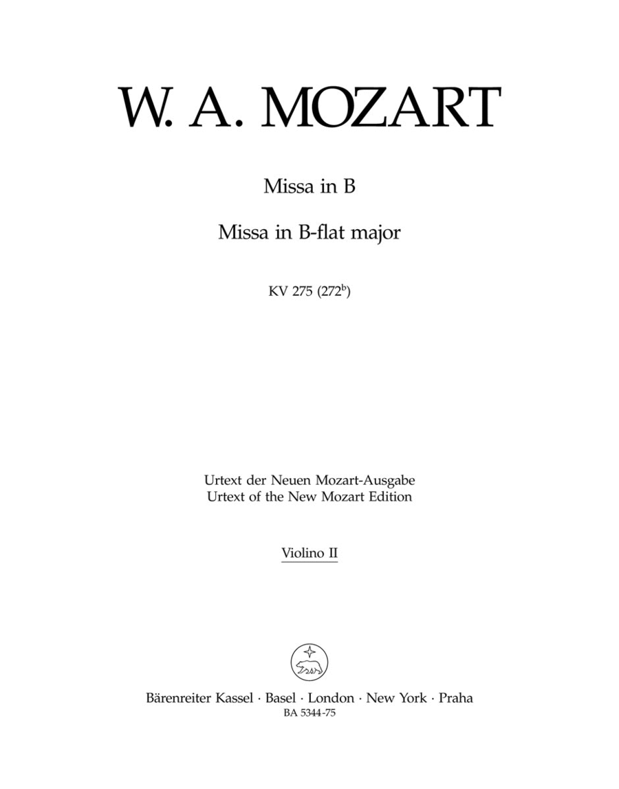 Missa brevis B flat major, KV 275 (272b)