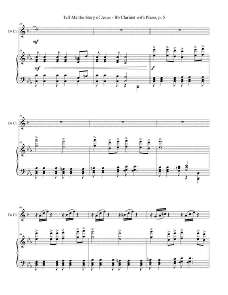 TELL ME THE STORY OF JESUS (for Bb Clarinet and Piano with Score/Part) image number null