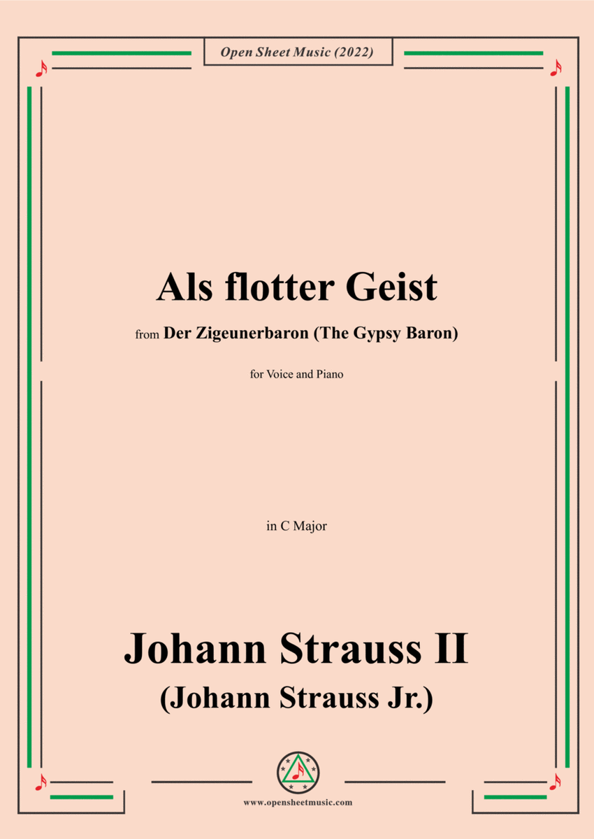 Johann Strauss II-Als flotter Geist,in C Major image number null