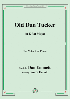 Book cover for Rice-Old Dan Tucker,in E flat Major,for Voice and Piano