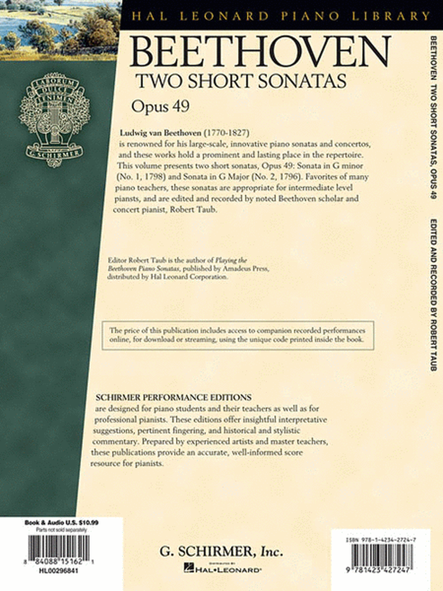 Beethoven – Two Short Sonatas, Opus 49