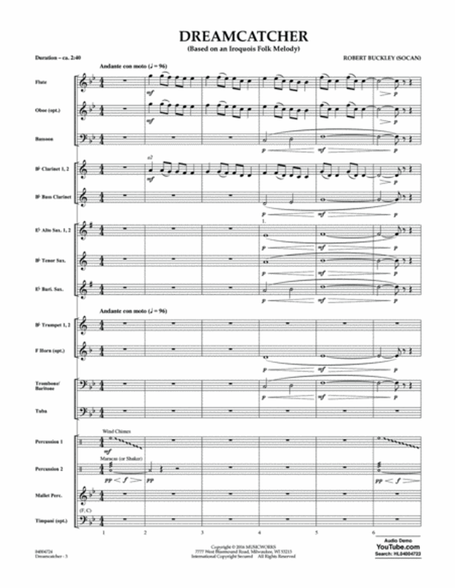 Dreamcatcher - Conductor Score (Full Score)