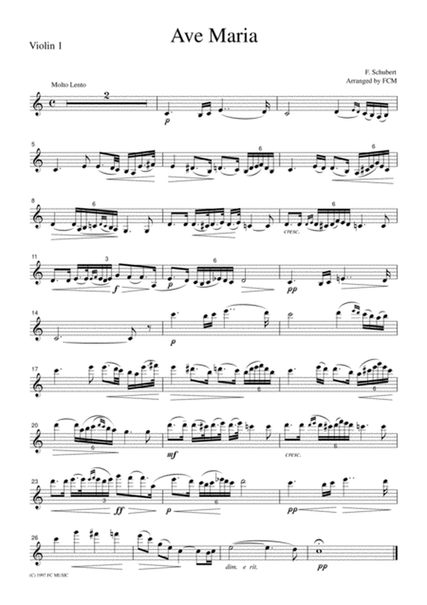 Schubert Ave Maria, for string quartet, CS001