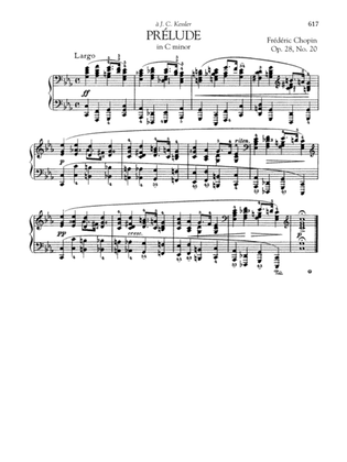 Book cover for Prelude In C Minor, Op. 28, No. 20