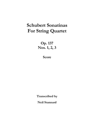 Book cover for Schubert Sonatinas Op. 137 for String Quartet SCORE