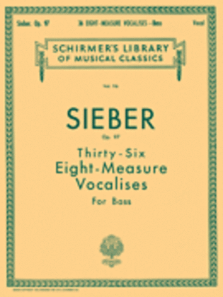 Book cover for 36 Eight-Measure Vocalises, Op. 97