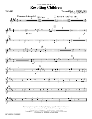 Book cover for Revolting Children (from Matilda: The Musical) (arr. Mac Huff) - Trumpet 1