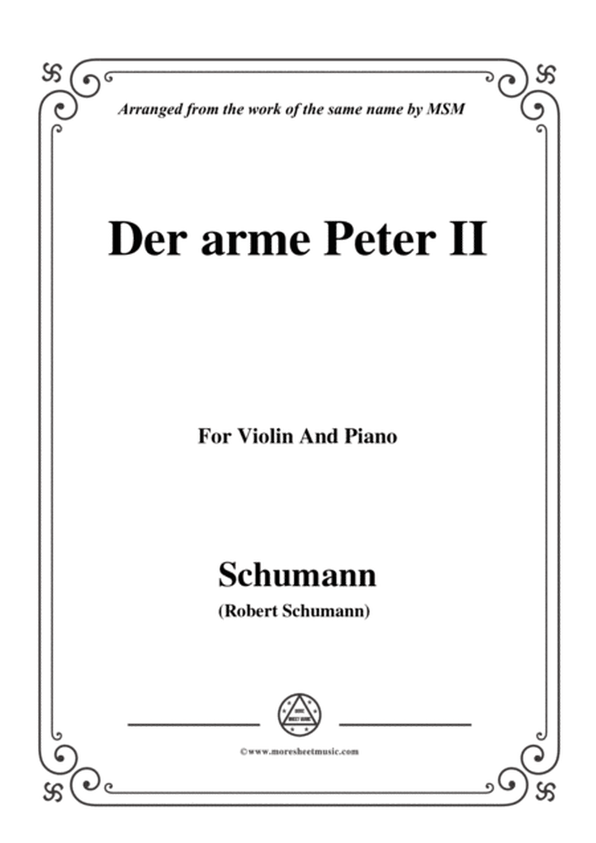 Schumann-Der arme Peter 2,for Violin and Piano image number null