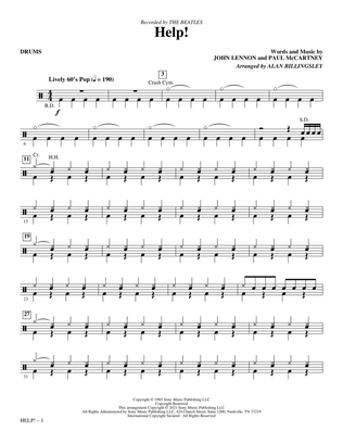 Help! (arr. Alan Billingsley) - Drums