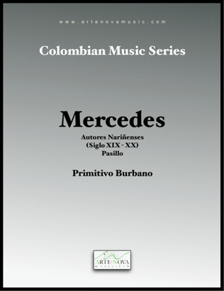 Book cover for Mercedes - Pasillo for Piano (Latin Folk Music)