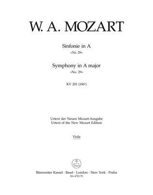 Symphony, No. 29 A major, KV 201(186a)