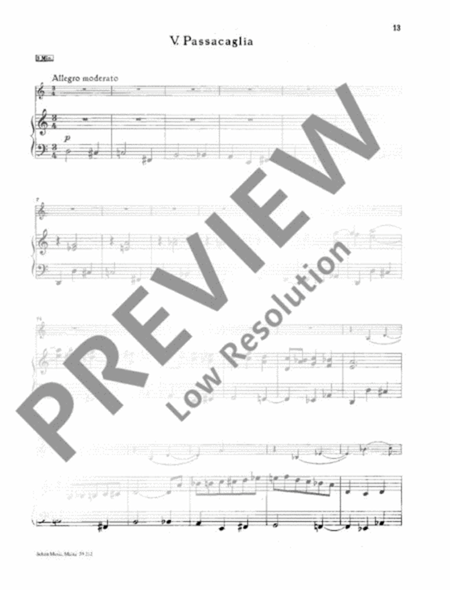 Five Pieces by Hermann Schroeder Violin - Digital Sheet Music