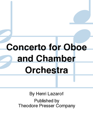 Book cover for Concerto For Oboe And Chamber Orchestra