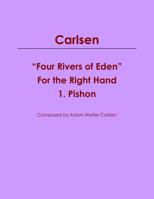 Book cover for “Four Rivers of Eden” for the Right Hand 1. Pishon