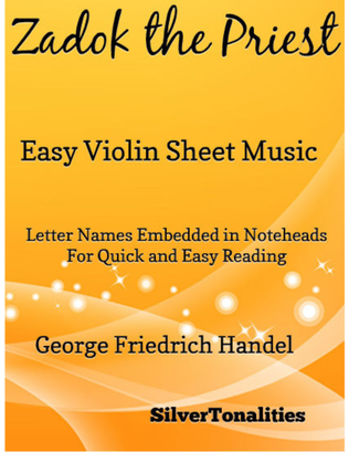 Book cover for Zadok the Priest Easy Violin Sheet Music