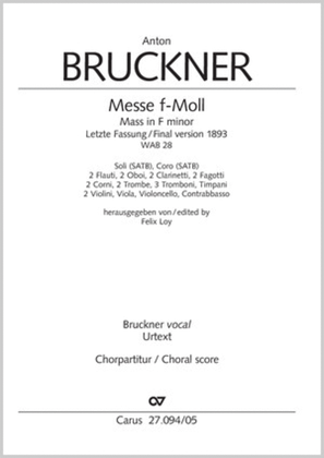 Book cover for Mass in F minor