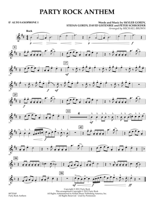 Party Rock Anthem - Eb Alto Saxophone 1