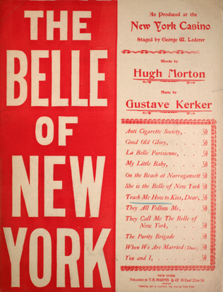 Book cover for The Belle of New York. Teach Me How To Kiss, Dear