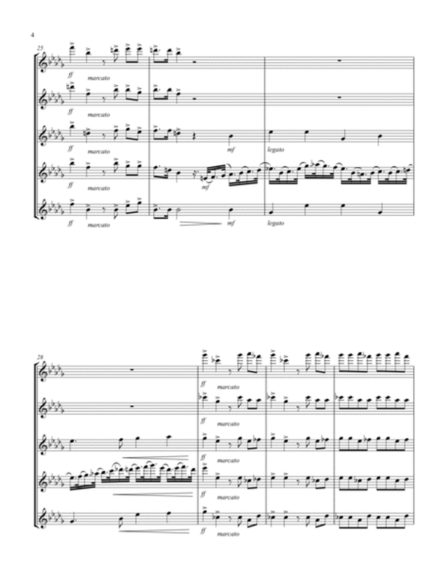 Coronation March (Db) (Flute Quintet)