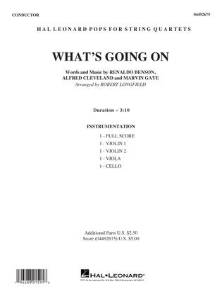 Book cover for What's Going On (arr. Robert Longfield) - Conductor Score (Full Score)