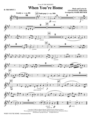 Book cover for When You're Home (from In The Heights) (arr. Mark Brymer) - Bb Trumpet 2