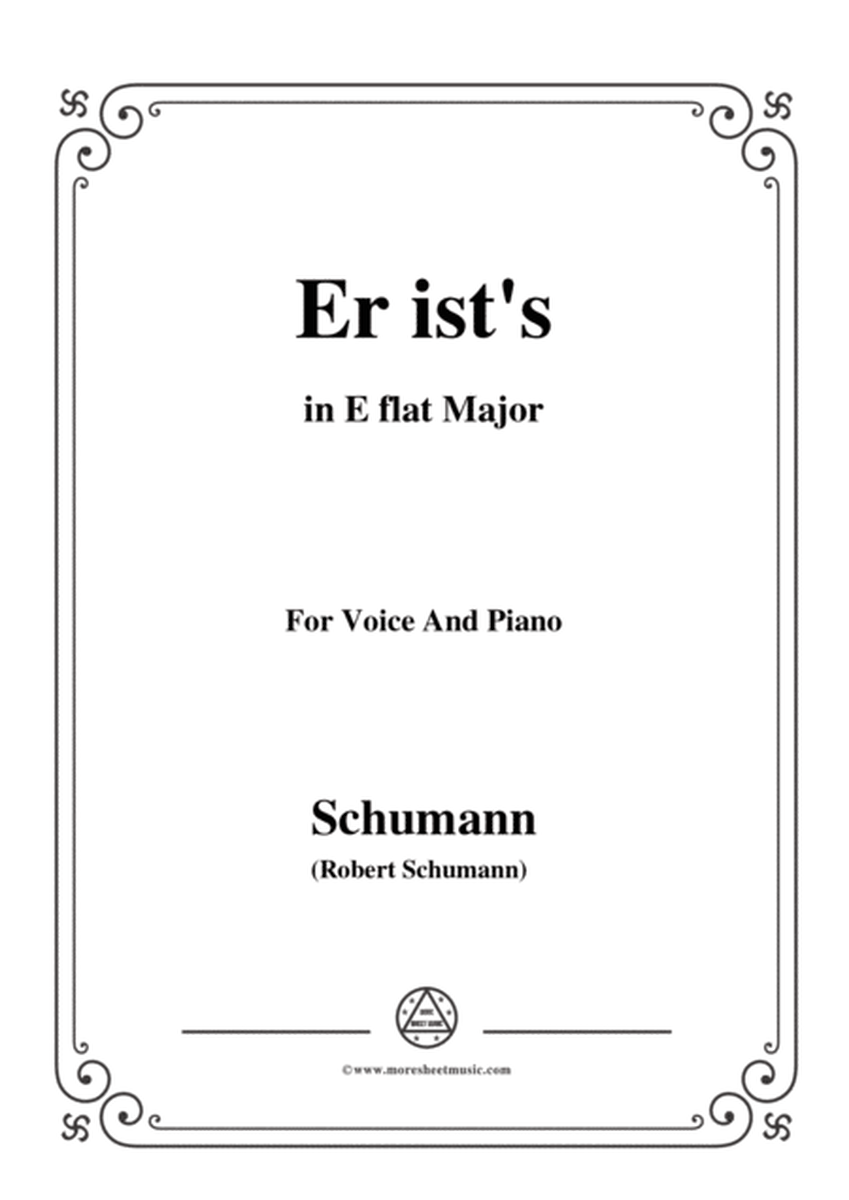 Schumann-Er ist's,in E flat Major,Op.79,No.24,for Voice and Piano image number null