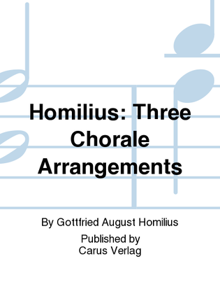 Book cover for Homilius: Three Chorale Arrangements