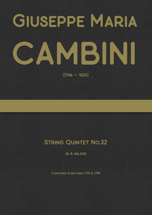 Cambini - String Quintet No.32 in A major