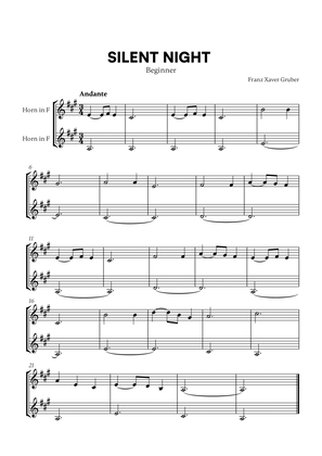 Franz Xaver Gruber - Silent Night (Beginner) (for French Horn Duet)