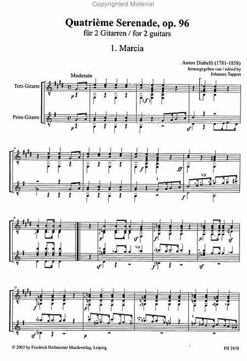 Quatrieme Serenade, op. 96