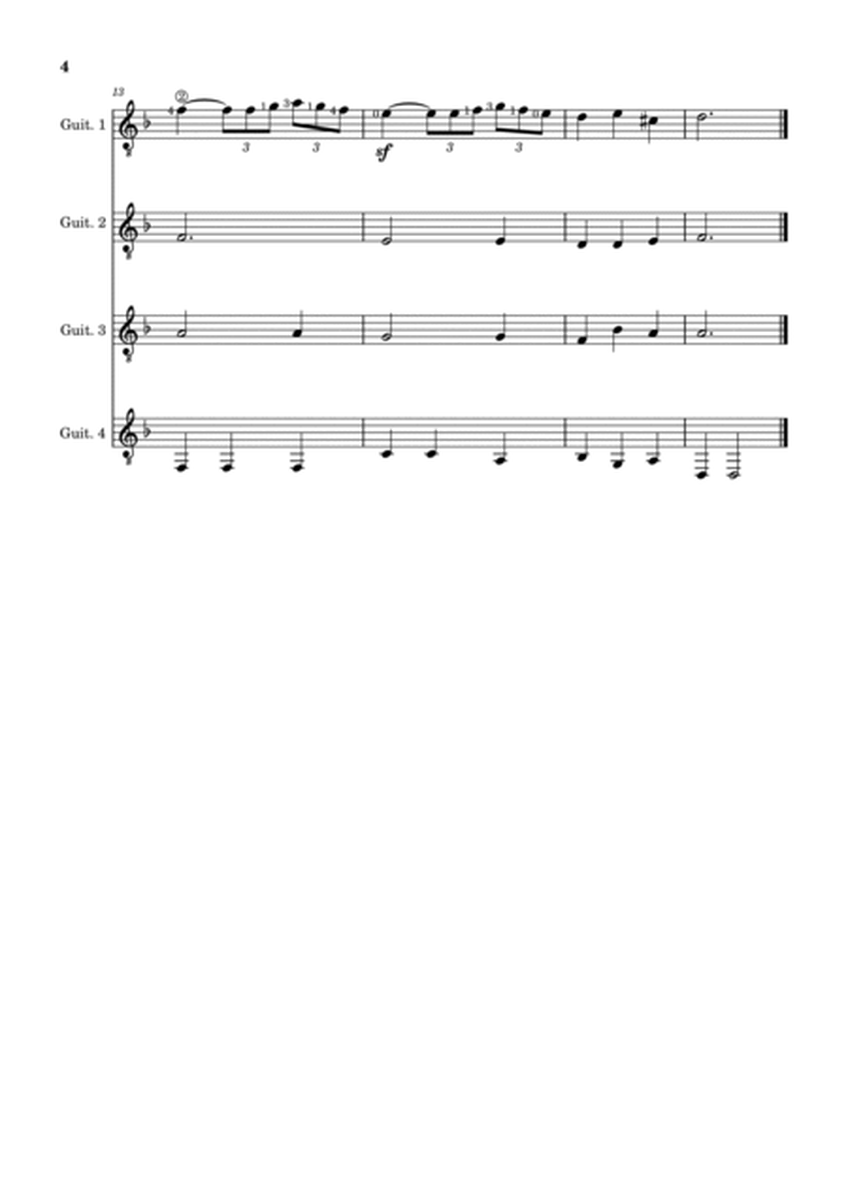 La Folia Variations for Guitar Quartet - Score Only