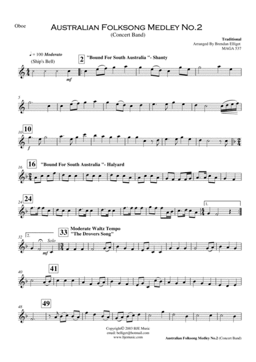 Australian Foklsong Medley No. 2 - Concert Band Score and Parts PDF image number null