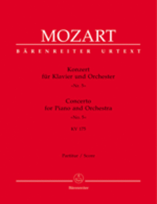 Book cover for Concerto for Piano and Orchestra, No. 5 D major, KV 175, KV 382 Rondo