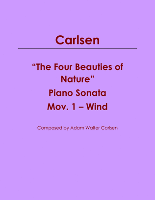 Book cover for The Four Beauties of Nature Piano Sonata Mov. 1 - Wind