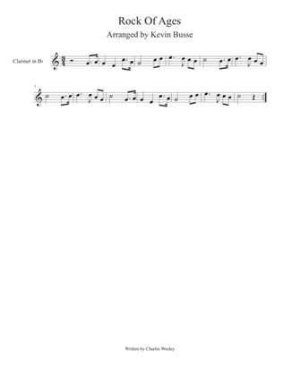 Book cover for Rock Of Ages (Easy key of C) - Clarinet