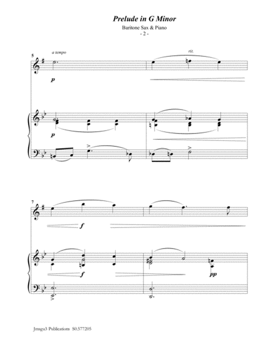 Scriabin: Prelude in G Minor for Baritone Sax & Piano image number null