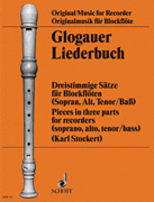Book cover for Glogauer Liederbuch Pieces In 3 Pt