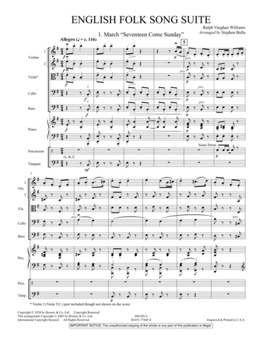 English Folk Song Suite - Conductor Score (Full Score)