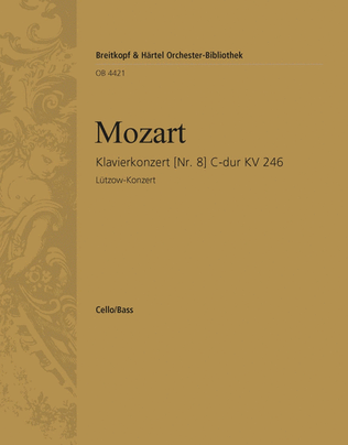 Book cover for Piano Concerto [No. 8] in C major K. 246