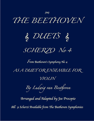 THE BEETHOVEN DUETS FOR VIOLIN SCHERZO NO 4