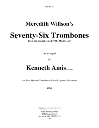 Book cover for Seventy-Six Trombones (brass quintet)