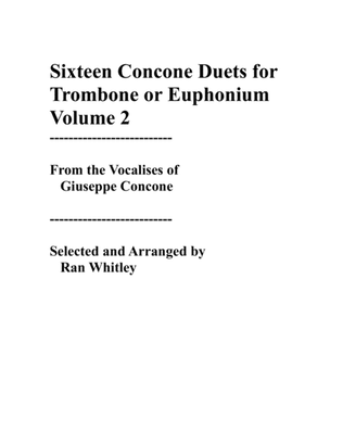 Book cover for Sixteen Duets from selected Vocalises for Trombone or Euphonium, Volume 2