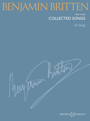 Book cover for Benjamin Britten – Collected Songs