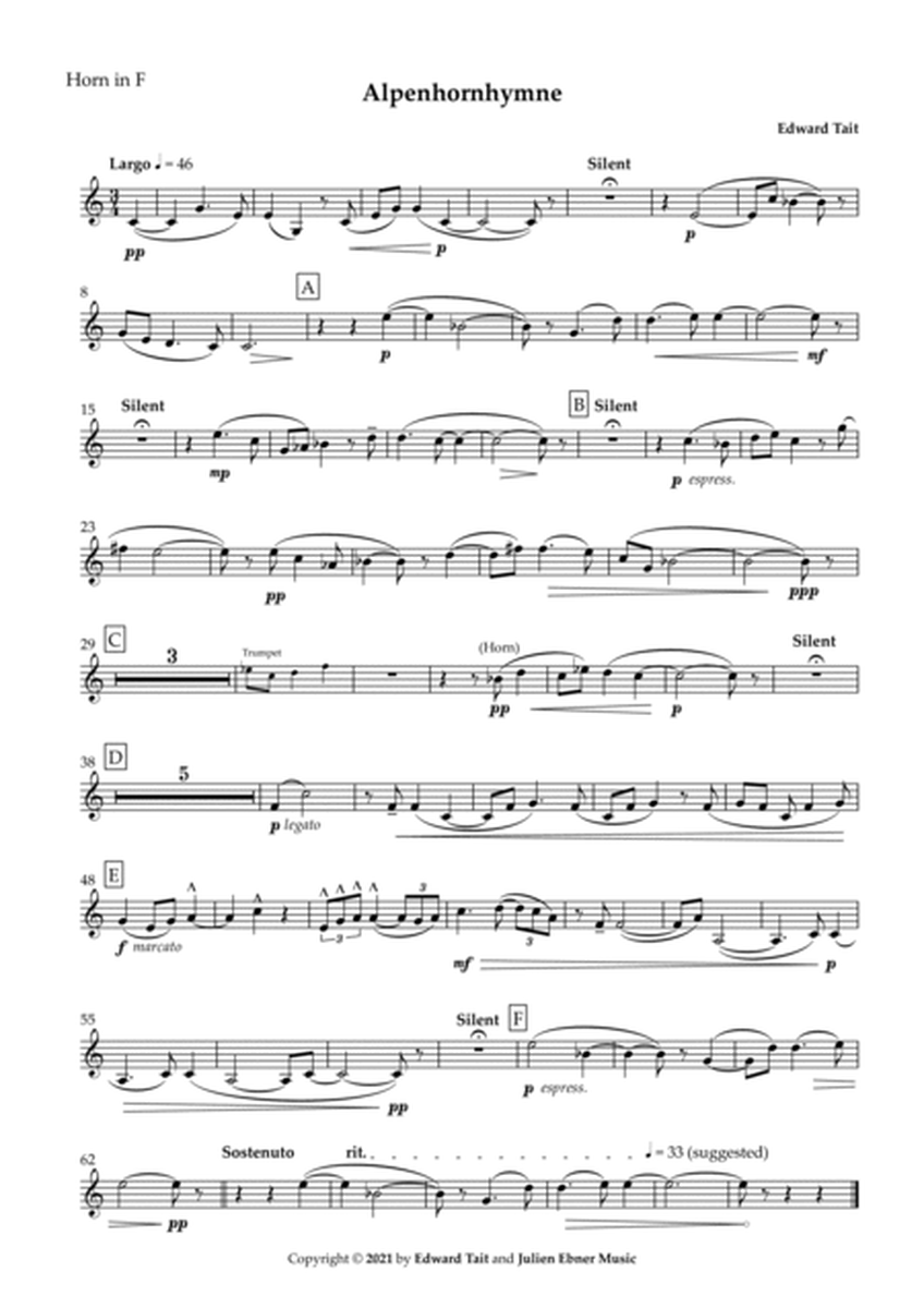 Alpenhornhymne (Op. 5) – Parts