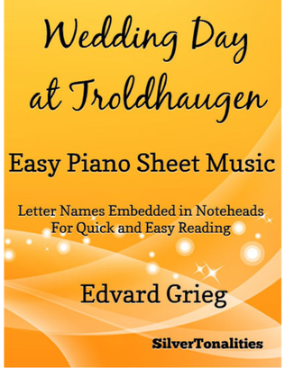 Book cover for Wedding Day at Troldhaugen Easy Piano Sheet Music