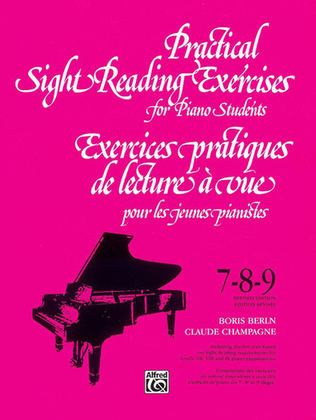 Book cover for Practical Sight Reading Exercises for Piano Students, Books 7, 8, 9