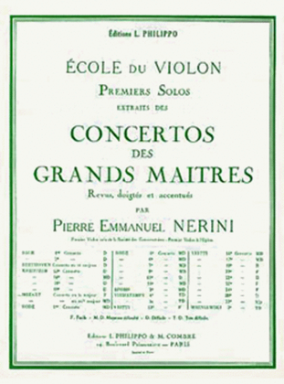 Book cover for Concerto en La: solo no. 1